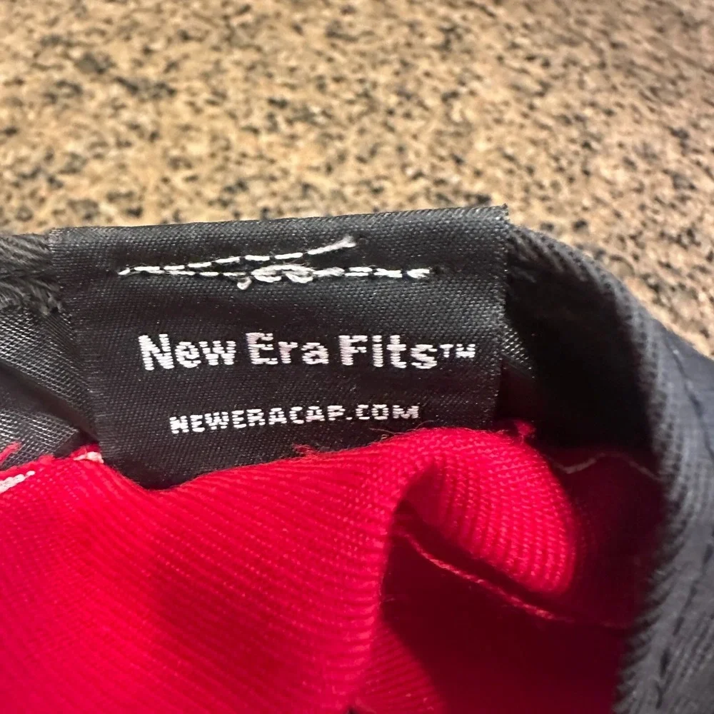 Vtg New York Yankees New Era 59FIFTY Cap Hat 7 3/8 Red Wool Made in‎ USA
